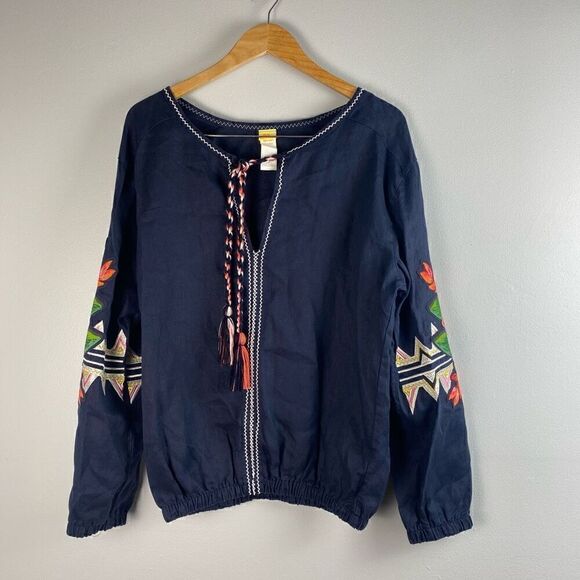 AGUA BENDITA SWIMWEAR BENDITO MARINA EMBROIDERED BLOUSE - Picture 4 of 10